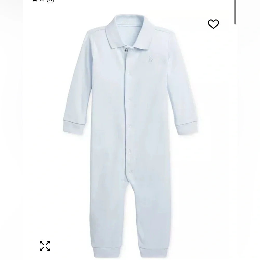 Polo Ralph Lauren Baby Blue cotton Coverall Size 3M